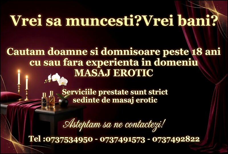 Maseuze pentru salon masaj erotic Bucuresti